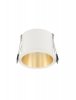 Biało-złota okrągła oprawa sufitowa podtynkowa wpuszczana GU10 minimalistyczna Luces Exclusivas